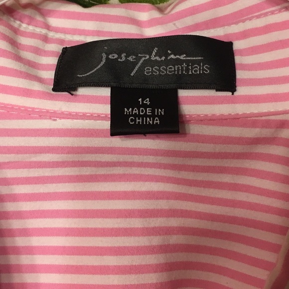 Pink striped button down - Picture 2 of 2